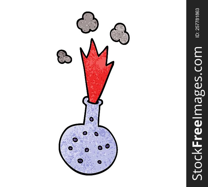 Cartoon Doodle Chemical Reaction