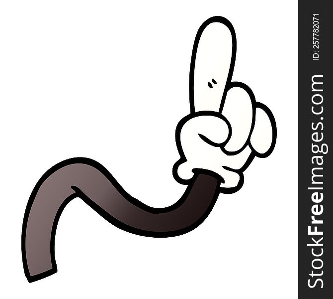 cartoon doodle of a hand gesture