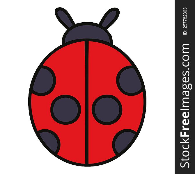 cute cartoon of a lady bug. cute cartoon of a lady bug