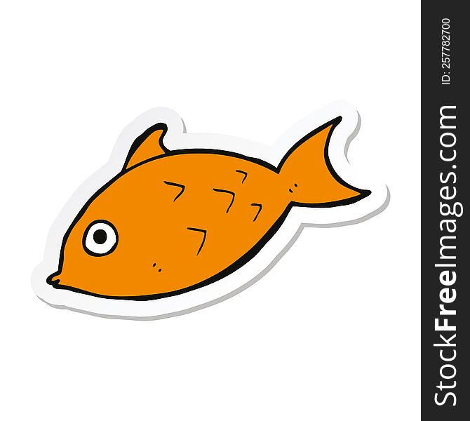 sticker of a cartoon fish