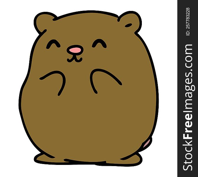 cartoon of a happy little bear