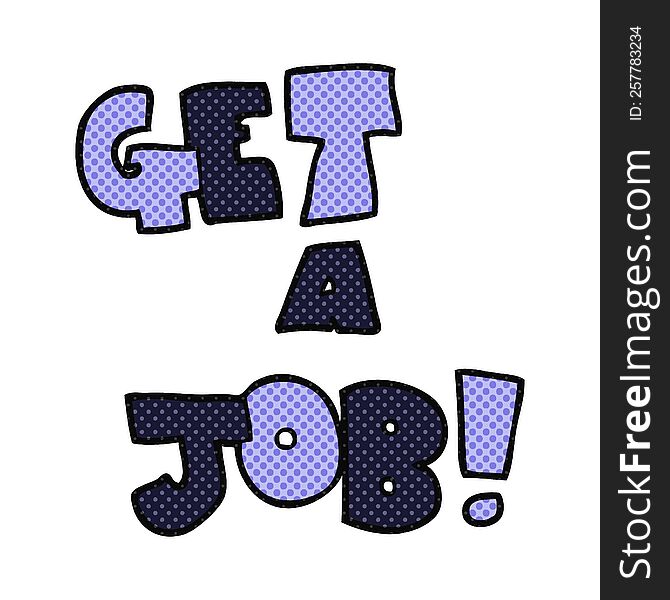 cartoon Get A Job symbol