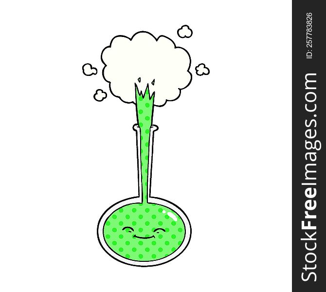 cartoon chemical reaction. cartoon chemical reaction