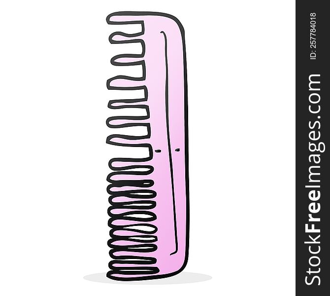 freehand drawn cartoon comb