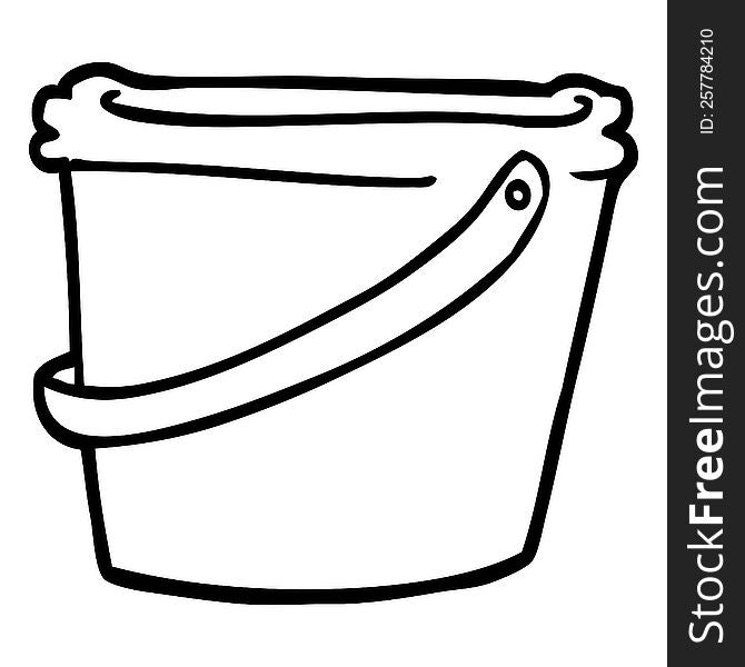 Line Drawing Cartoon Bucket