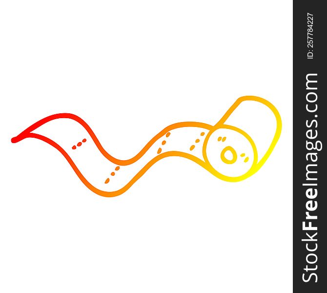 Warm Gradient Line Drawing Cartoon Toilet Roll