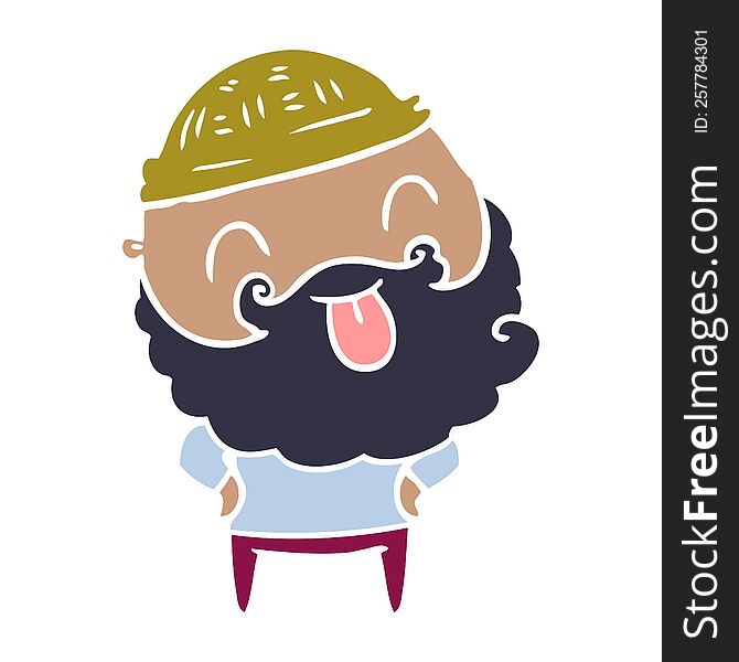 Man With Beard Sticking Out Tongue