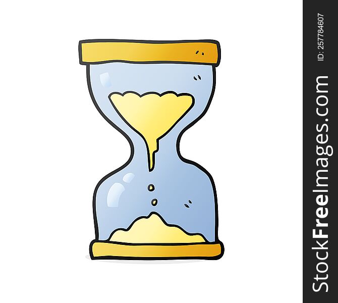 cartoon sand timer hourglass