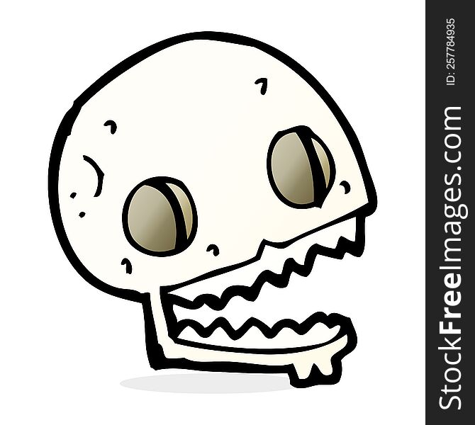 Cartoon Spooky Skull