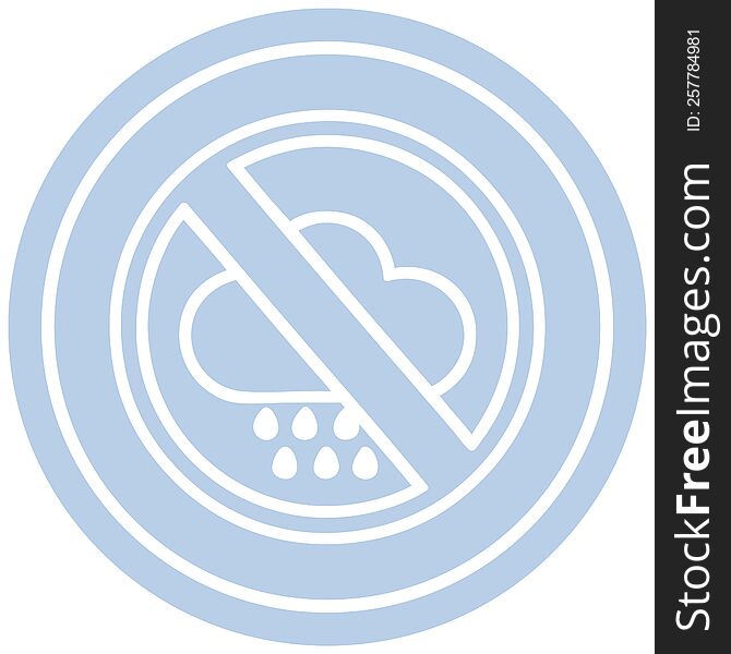 no bad weather circular icon symbol