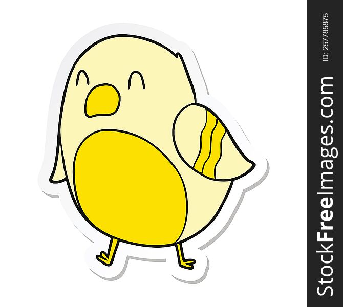 sticker of a Cartoon Bird