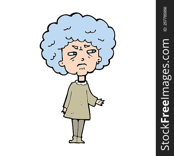 cartoon old lady