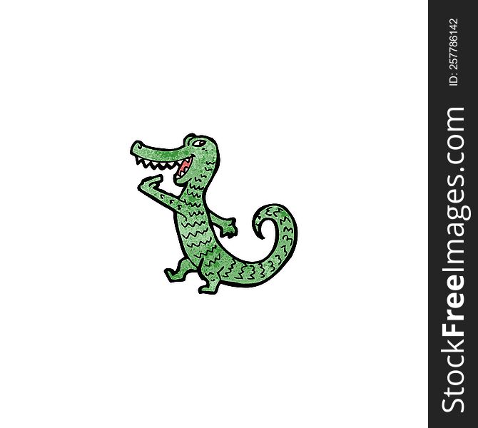 Friendly Crocodile Cartoon Character
