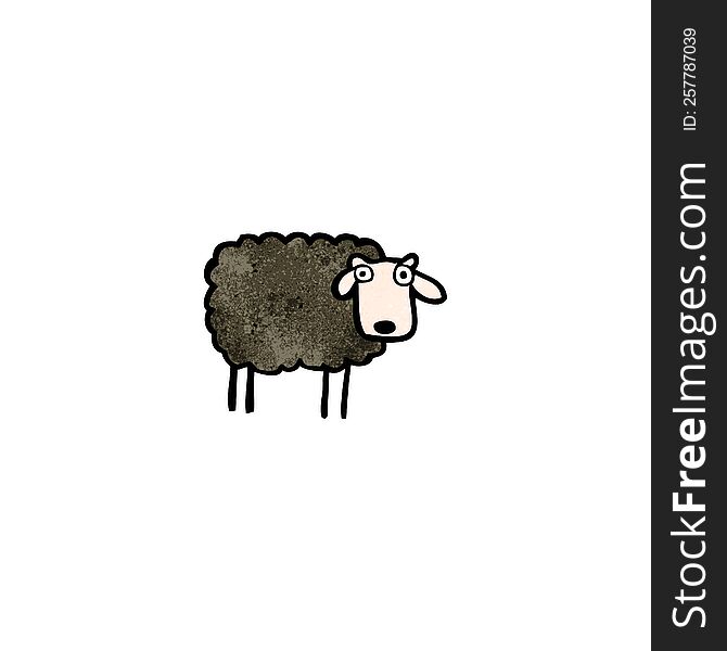 cartoon black sheep