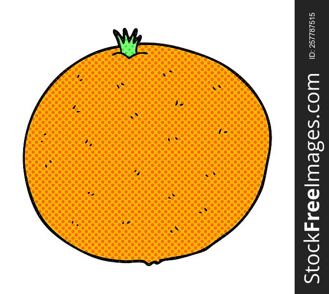 freehand drawn cartoon orange