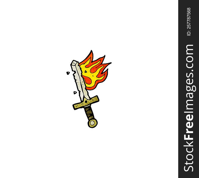 flaming sword cartoon