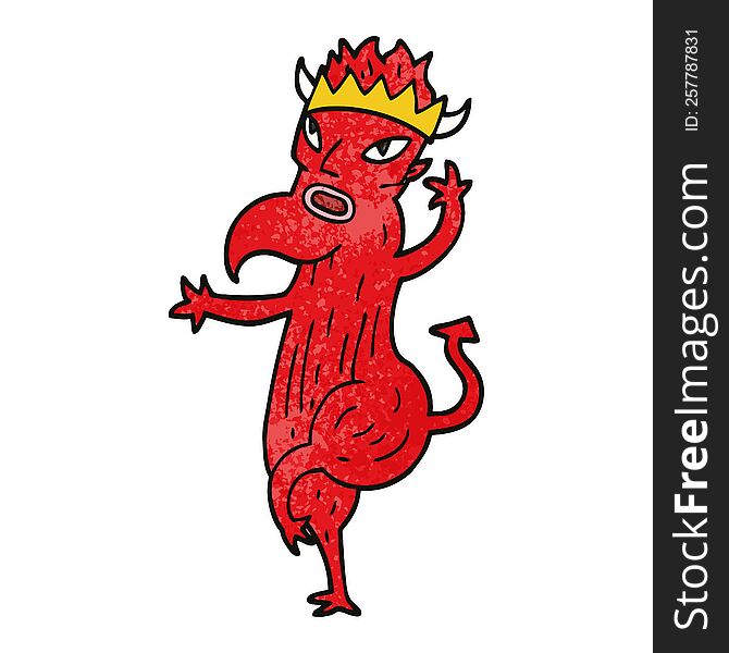 cartoon doodle devil