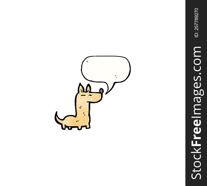 little dog with speech bubble