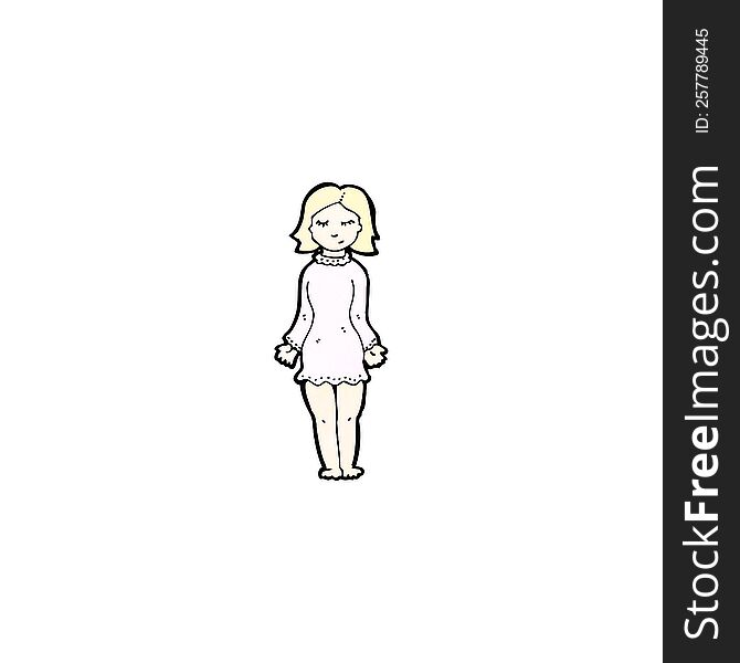 Cartoon Blond Woman In Night Dress