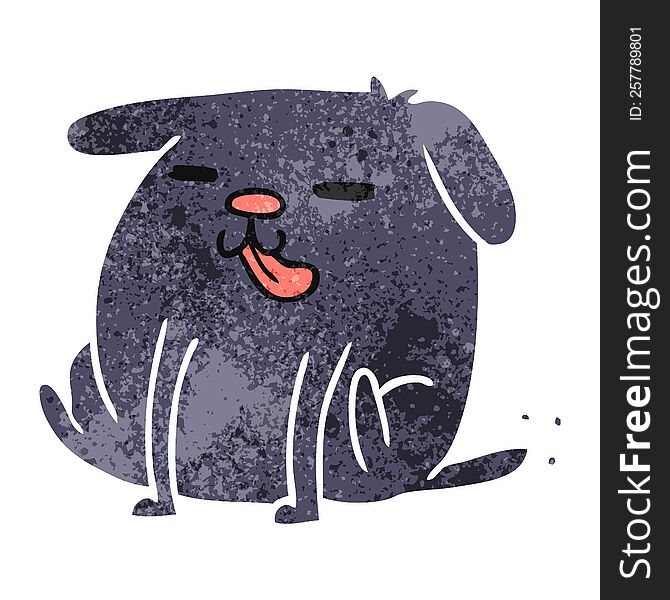 Retro Cartoon Kawaii Of A Cute Dog