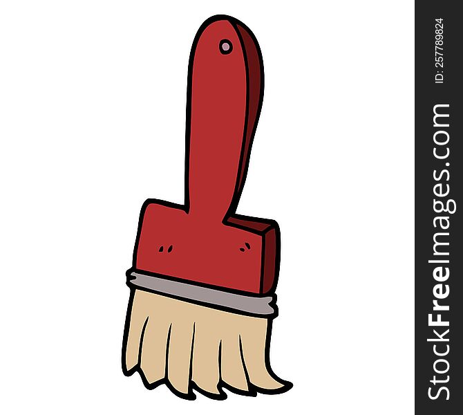 cartoon doodle paint brush