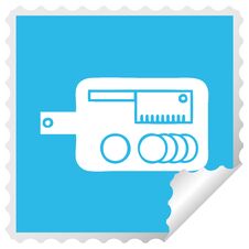 Free Square Peeling Sticker Cartoon Meat Chopping Board Royalty Free Stock Photos - 257791208