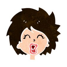 Cartoon Woman Screaming Royalty Free Stock Images