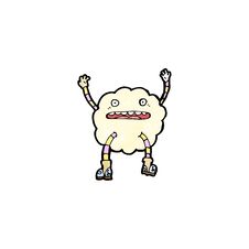 Cartoon Cloud Creature Royalty Free Stock Photos