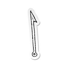 Retro Distressed Sticker Of A Cartoon Harpoon Royalty Free Stock Photography