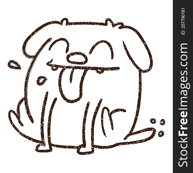 Dog Charcoal Drawing