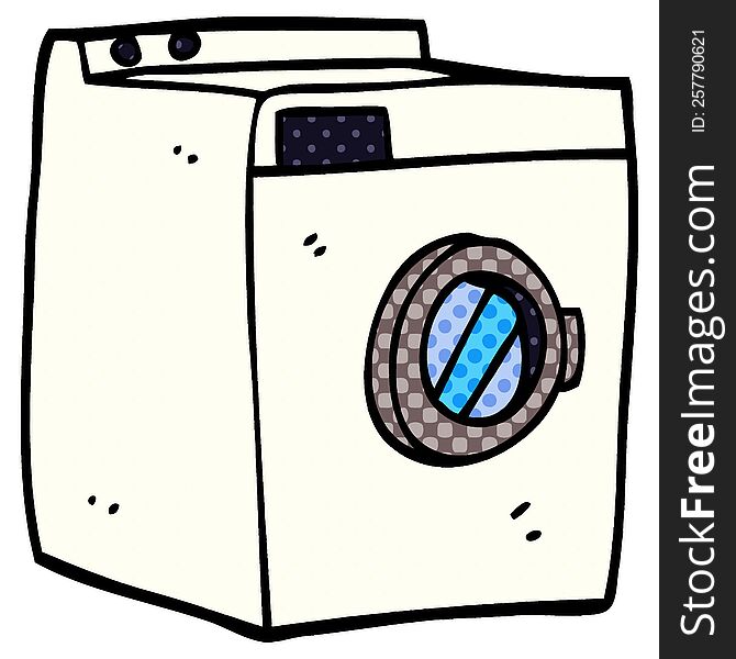 Cartoon Doodle Washing Machine