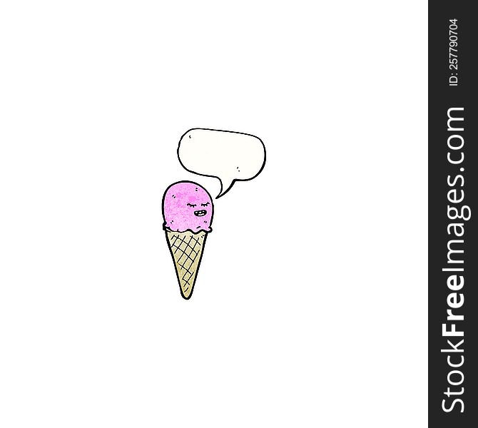 cartoon ice cream cone character