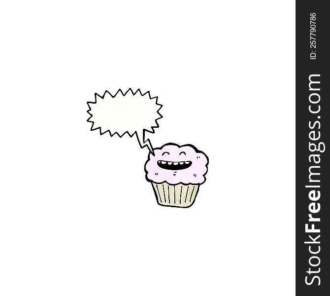 laughing cupcake cartoon