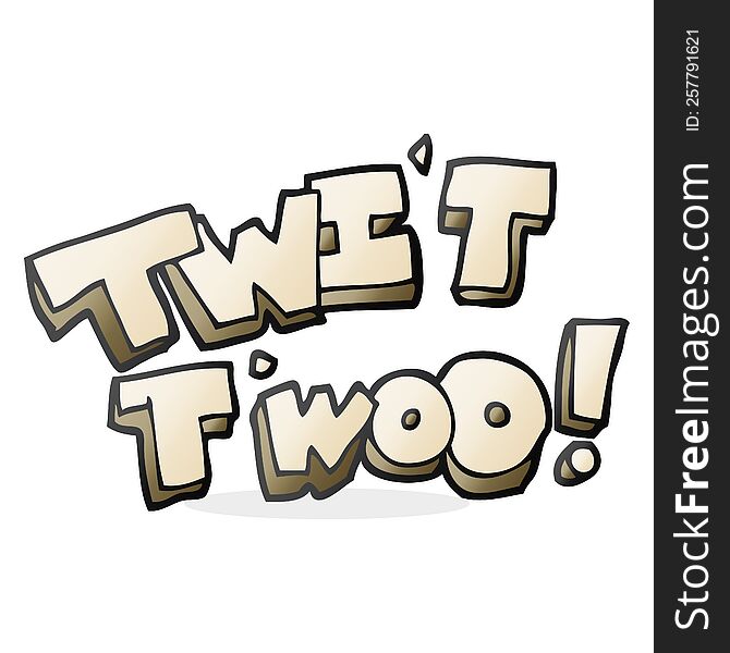 cartoon twit two owl call text