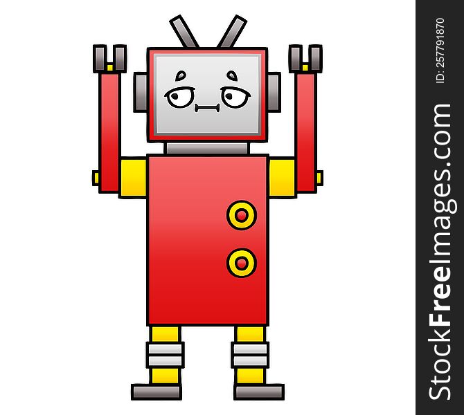 gradient shaded cartoon robot