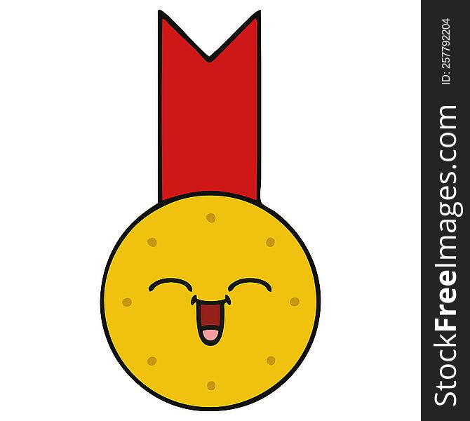 cute cartoon gold medal