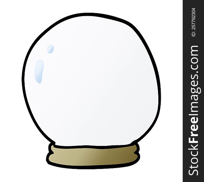 cartoon doodle crystal ball