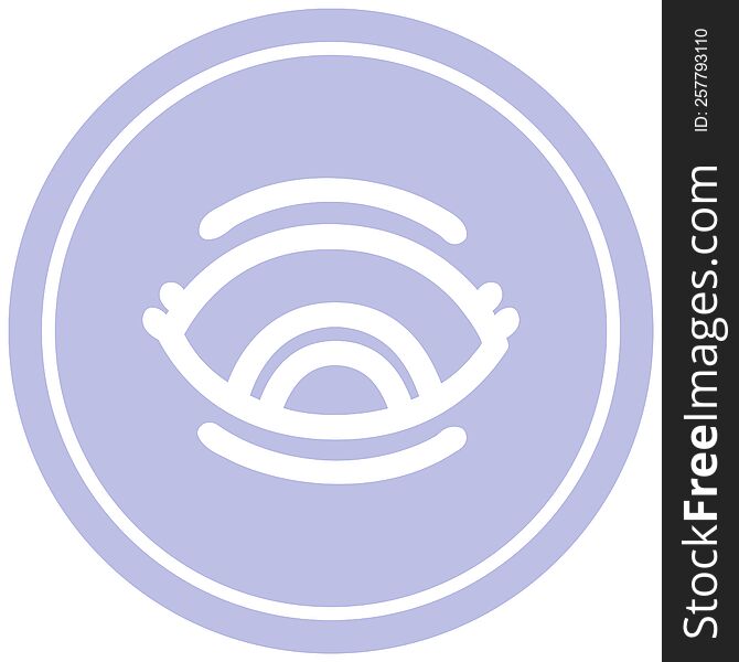 staring eye circular icon symbol