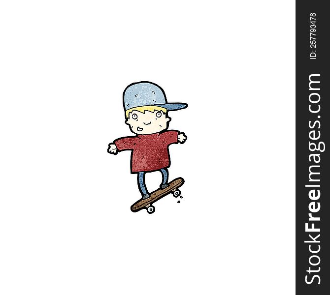 cartoon boy on skateboard