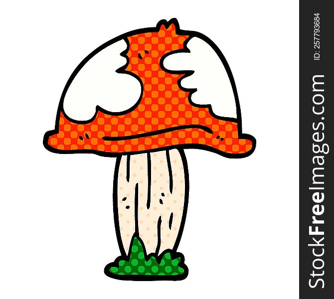 Cartoon Doodle Poisonous Toadstool