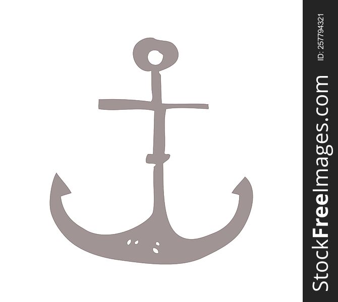 cartoon doodle ship anchor