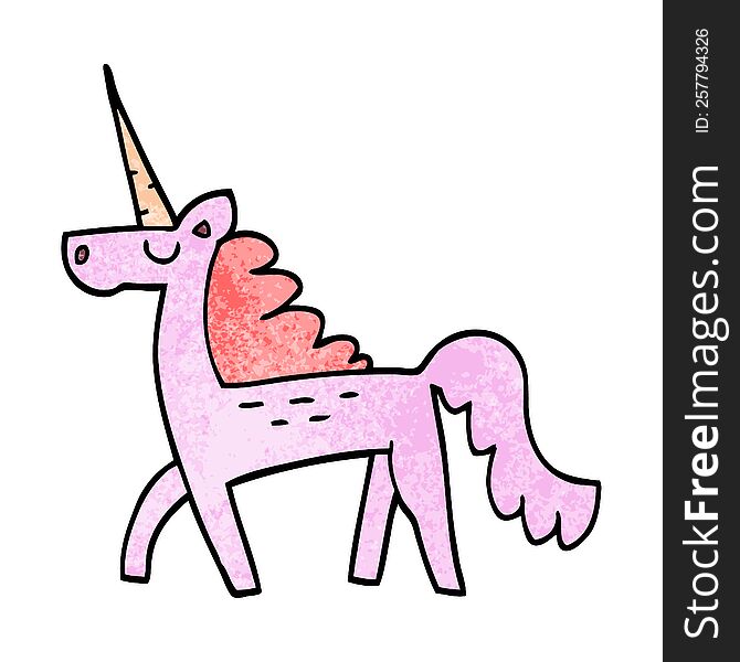 Cartoon Doodle Magical Unicorn