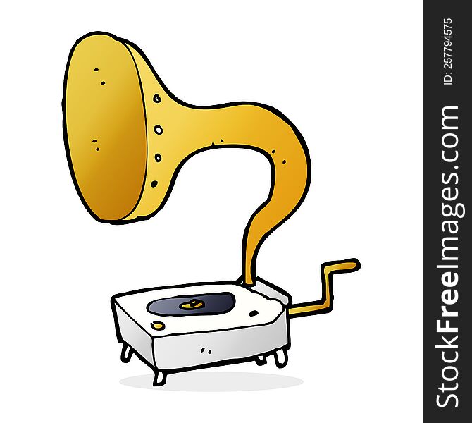 cartoon gramophone