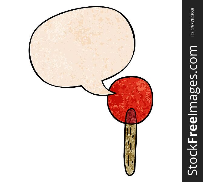 Cartoon Candy Lollipop And Speech Bubble In Retro Texture Style