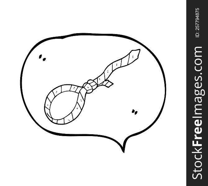 Speech Bubble Cartoon Work Tie Noose