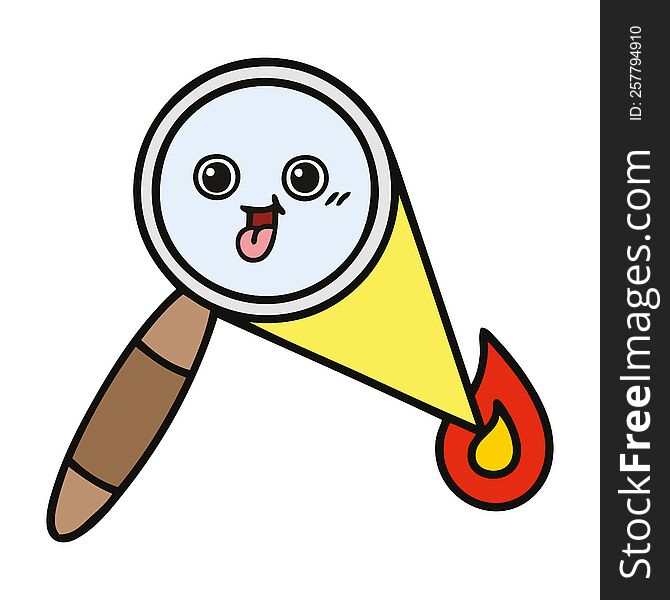 cute cartoon of a magnifying glass