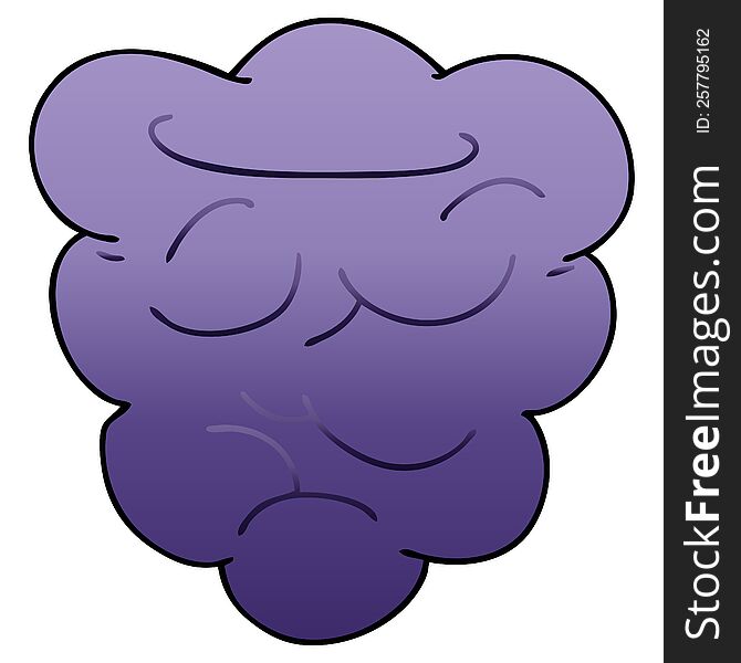 gradient shaded quirky cartoon berry. gradient shaded quirky cartoon berry