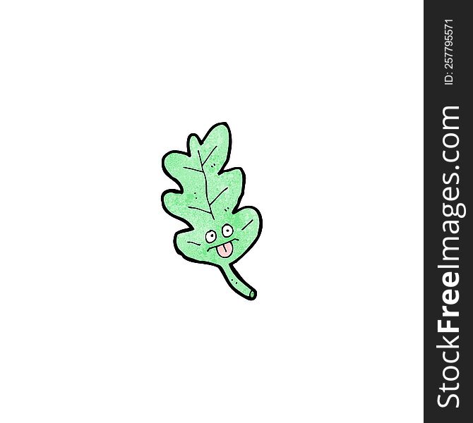 cartoon oak leaf