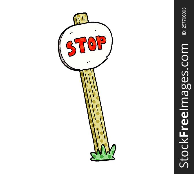 cartoon doodle traffic signs