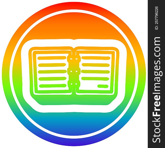 Note Book Circular In Rainbow Spectrum